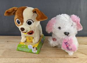 Sesame Street Walking Plush Dog & Dancing Luv Ya Mommy Dog - Brand New