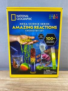 National Geographic Mega Science Series Amazing Reactions Chemistry Set - Brand New