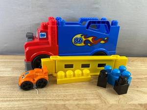Mega Bloks Truck with Race Car and Ramp - New