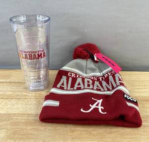Alabama Crimson Tide NCAA Beanie & University of Alabama Tumbler - Brand New