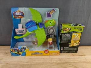 Dino Ranch Jon and Thunderbolt & Dig It Dinos Glow in the Dark T Rex - Brand New