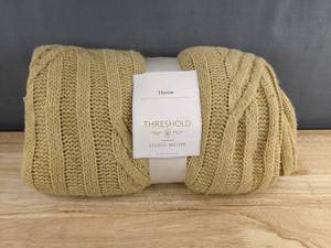 Threshold Studio McGee Tan Throw Blanket 60 x 50 - Brand New