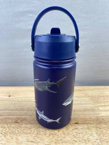Blue Save the Sharks Insulated Water Bottle - Brand New