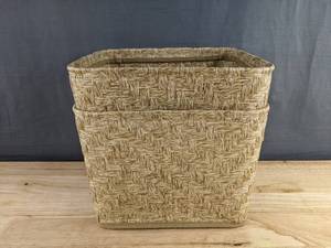 2 Brightroom Paper Rope Bins - 11 in L x 10 in W x 8 in H - Brand New
