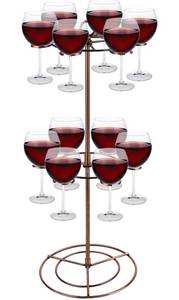Nqeuepn Champagne Tower Stand 2 Tier 12 Glass Holder - Brand New