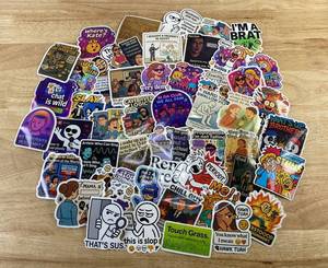 50 Humorous Novelty Cartoon Stickers - Brand New