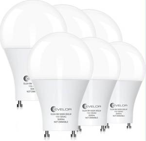 Evelor Gu24 LED Bulbs 6-pack 60w Equivalent 5000k Daylight 800lm - Brand New