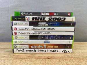 9 Video Games for Xbox, Xbox One & Xbox 360 Games - NBA, NHL, Resident Evil 6, Poker, Michael Jackson C