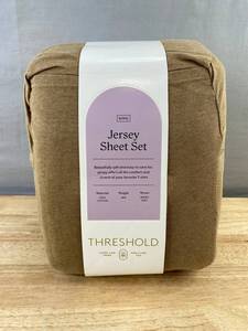 Threshold Jersey Knit Brown King Sheet Set - Brand New