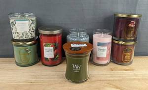 Assorted Yankee Candle & WoodWick Scented Candles - 8 Total - New