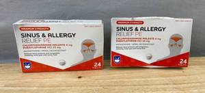 Sinus & Allergy Relief PE 24 Tablets, 2 Total - Brand New