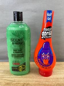 Scent-A-Way Body Soap & Shampoo and Moco De Gorila Rockero Hair Gel Mixed Lot - Brand New