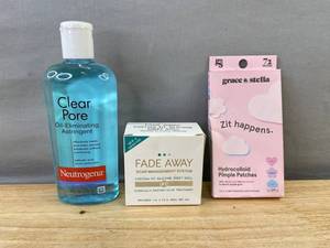 Neutrogena, Fade Away and Grace & Stella Skincare Mixed Lot - Brand New