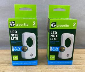 Greenlite LED Nite Lite Dusk-To-Dawn Sensor 2-pack, 2 Total - Brand New