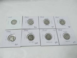 8 - 1920s Mercury Dimes