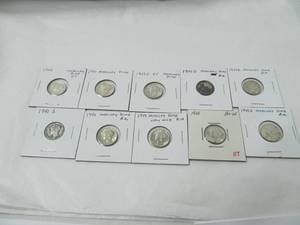 10 - 1940s Mercury Dimes