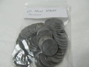 Bag of Steel Wheat Pennies