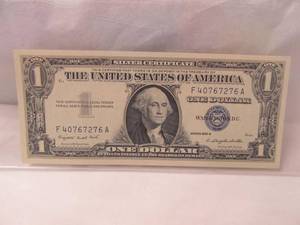 1957A - U.C One Dollar Silver Certificate