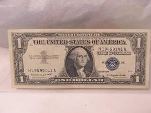 1957A U.C One Dollar Silver Certificate
