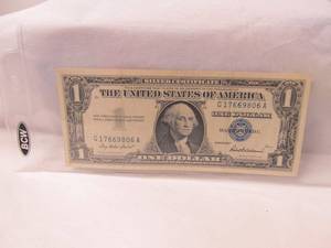 1957 U.C One Dollar Silver Certificate