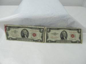 2 - 1963 Two Dollar Red Seal Notes