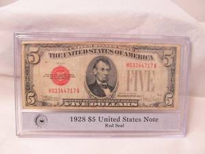 1928E Five Dollar Red Seal Note