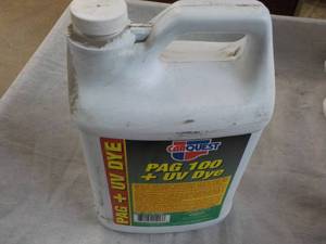Gallon Jug Car Quest PAG and UV DYE...