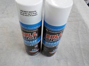 2 Cans Horse Power Bull Shot Grease...