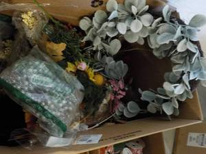 Box of Wreaths, and Artificial Flow...