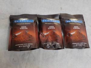 3 bags Ghiradelli 8 oz Unsweetened ...