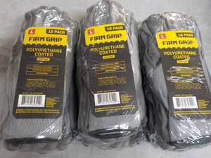 36 pair size L Firm Grip Work Glove...