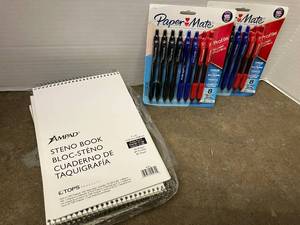 Papermate Profile Pens and Steno Books
