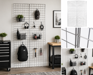 2 Gridwall Display Panels 96 x 24  Retail  Garage Storage