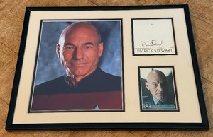 Patrick Stewart Autograph Custom Framed and Matted 11x14 Piece