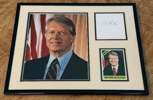 Jimmy Carter Autograph Custom Framed and Matted 11x14 Piece