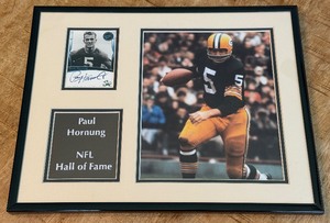 Paul Hornung Autograph Custom Framed and Matted 11x14 Piece