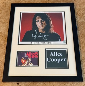 Alice Cooper Autograph Custom Framed and Matted 11x14 Piece