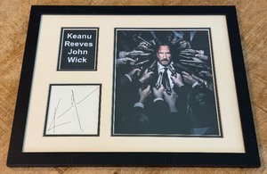 Keanu Reeves Autograph Custom Framed and Matted 11x14 Piece