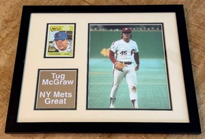 Tug McGraw Autograph Custom Framed and Matted 11x14 Piece