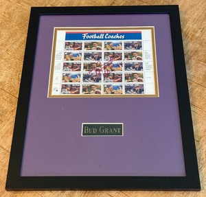 Bud Grant Autograph Custom Framed and Matted 11x14 Piece