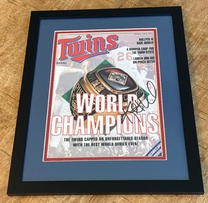 Kent Hrbek Autograph Custom Framed and Matted 11x14 Piece