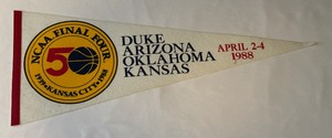 1988 NCAA Final Four Vintage Basketball Pennant
