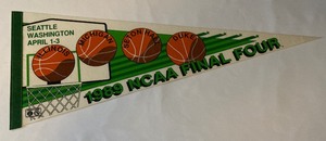 1989 NCAA Final Four Vintage Basketball Pennant