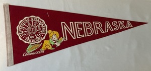 Vintage University of Nebraska Cornhuskers Pennant