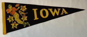 Vintage University of Iowa Football Vintage Pennant