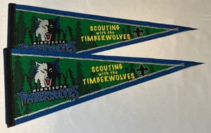 (2) Minnesota Timberwolves Basketball Pennants