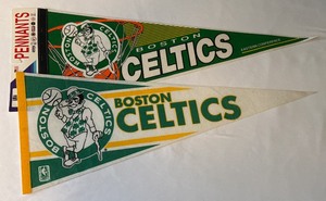 (2) Boston Celtics Basketball Pennants