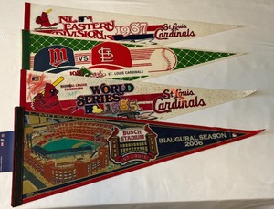 (4) St. Louis Cardinals Baseball Pennants