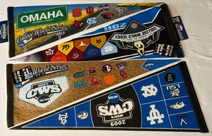 (4) College World Series NCAA Baseball Pennants - 2009, 2010, 2011, 2013