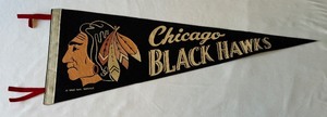 Chicago Blackhawks Vintage 1968 Hockey Pennant
